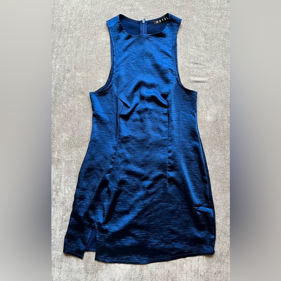 Motel Rocks Satin Slit Mini Dress - Picture 6 of 12